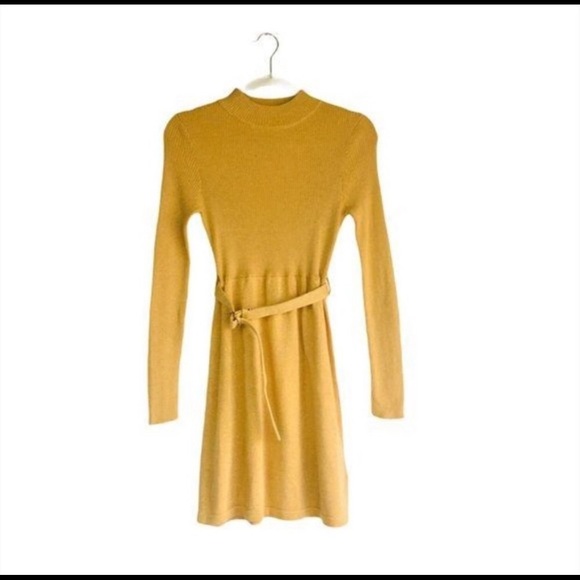 Free People French Girl Mini Dress in Gold Size XS - Picture 2 of 7